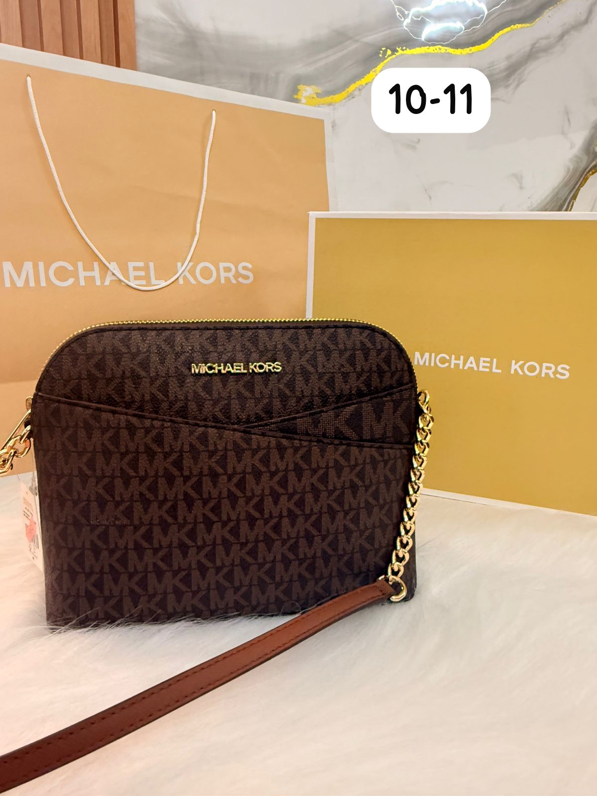 Crossbody Ovalado marron