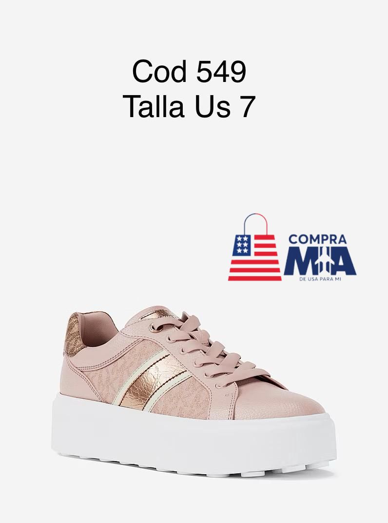 Zapatilla MK plataforma rosado talla 7