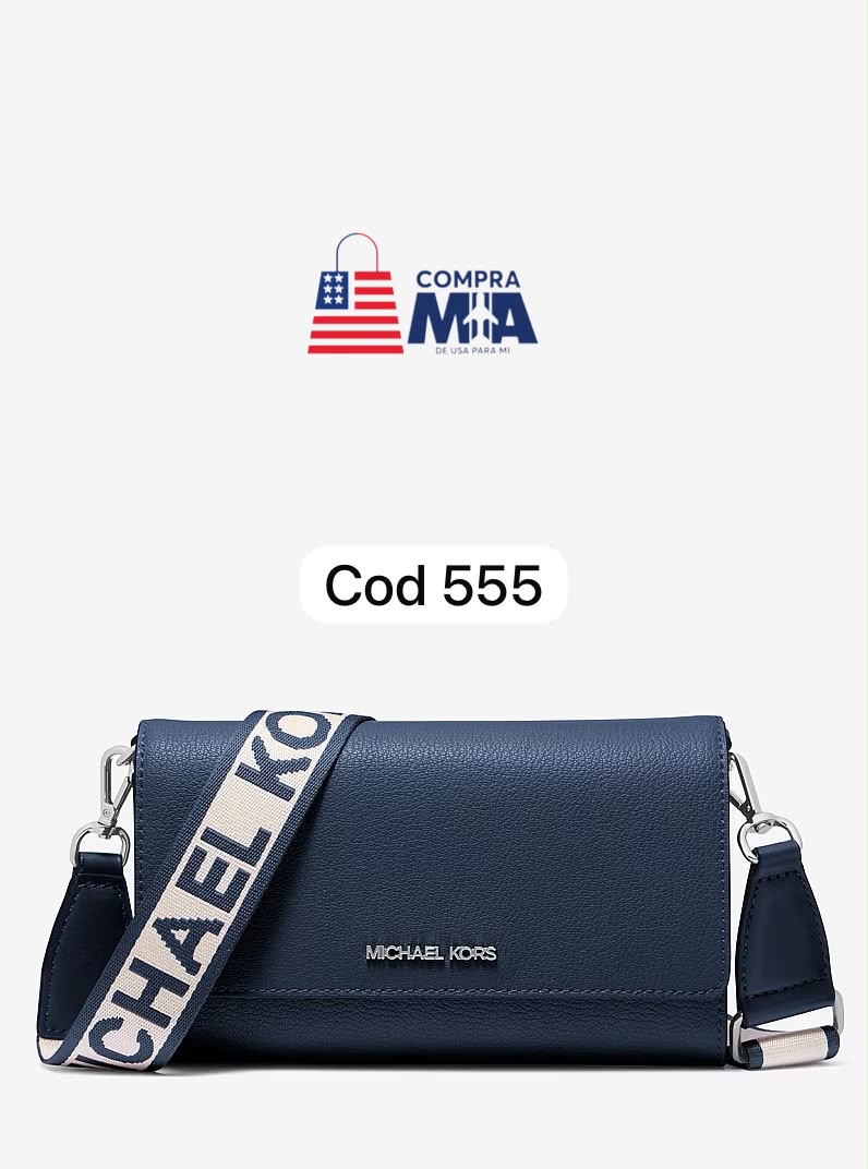 CROSSBODY COLOR NAVY CON TIRA CREMA
