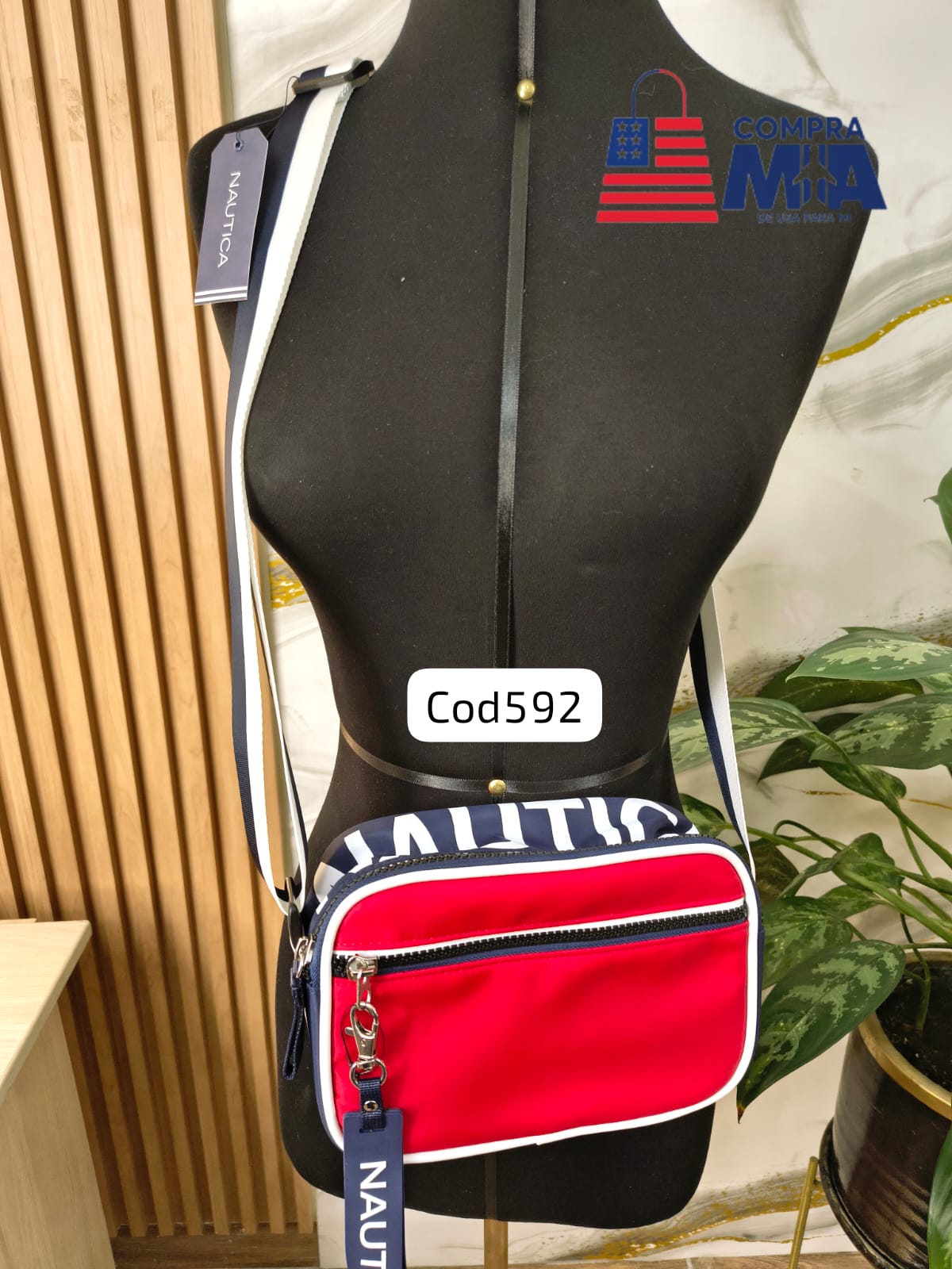 MORRAL ROJO CON AZUL Y BLANCO TELA MJADA SPORT