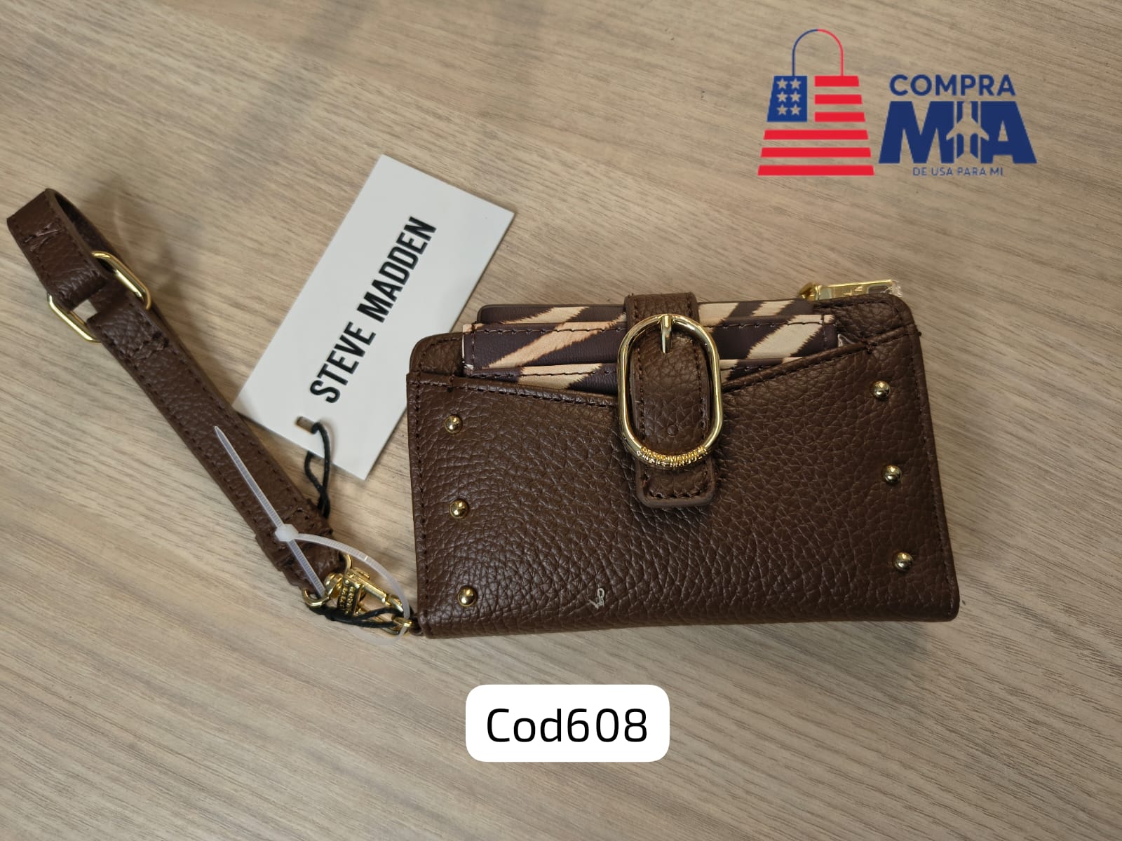 BILLETERA MARRON CON TARJETERO 