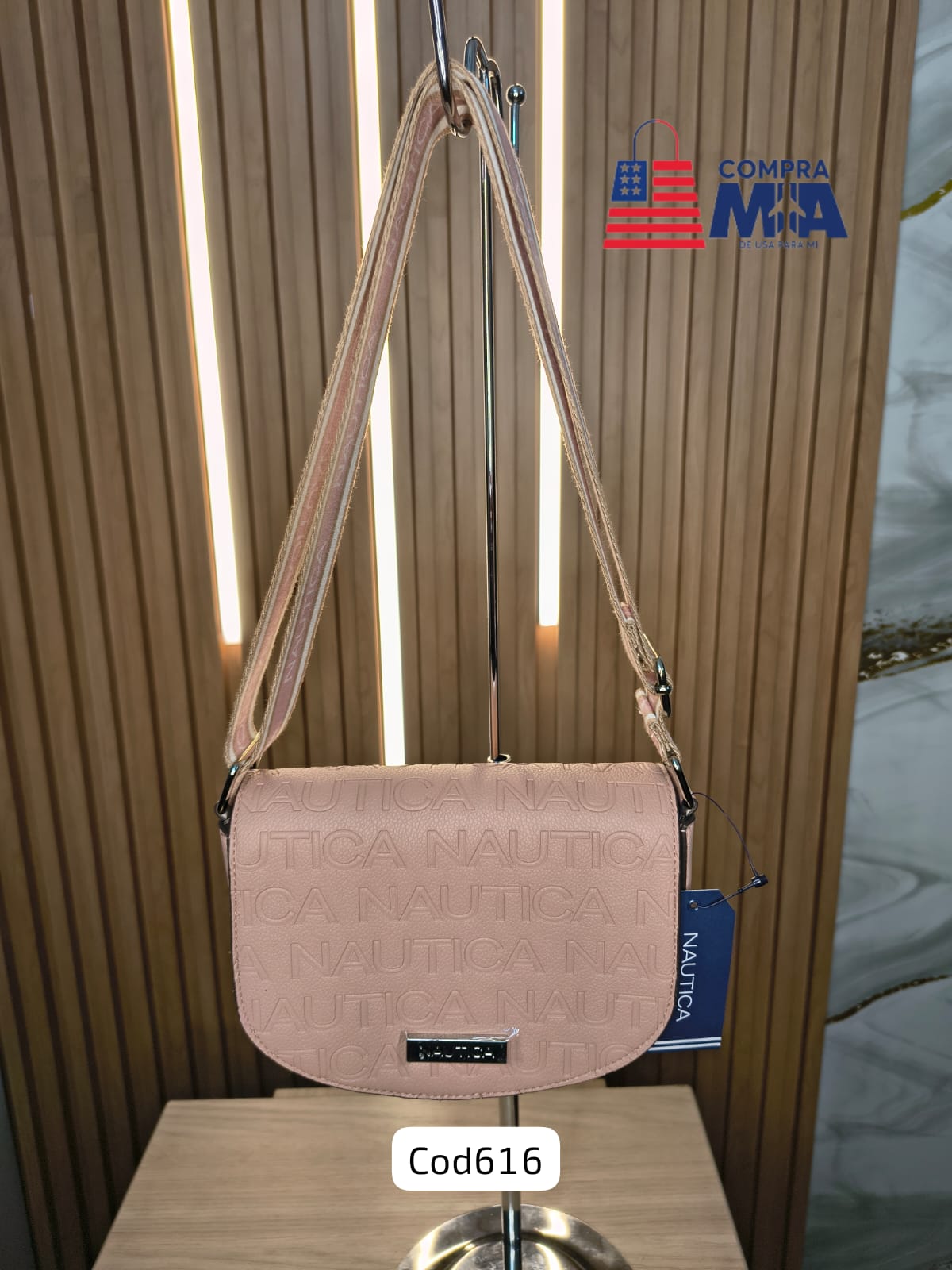 CROSSBODY PALO ROSA MONOGRAMIADO  NAUTICA 