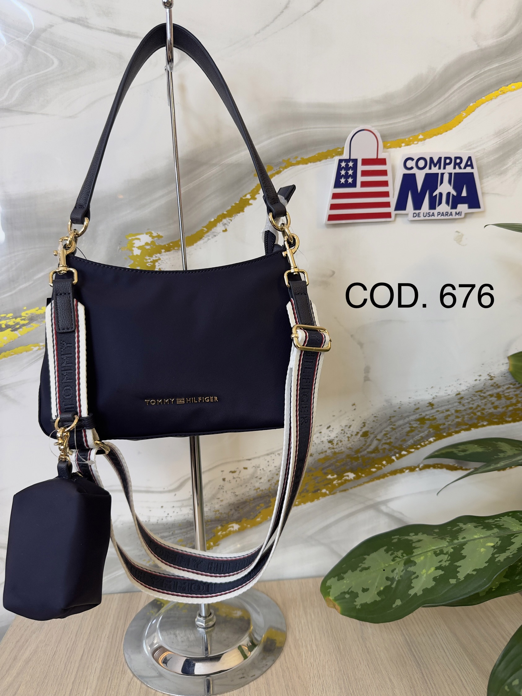 Baguette chico azul Th con monedero 
