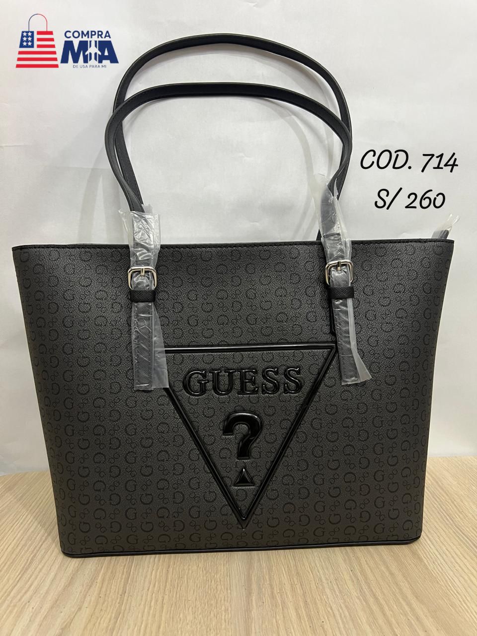 Tote mediano Negro Guess