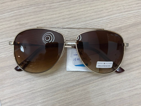 Lentes dorados aviador marron