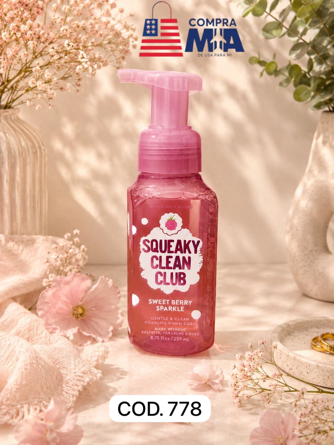 GEL DE MANOS  SQUEAKY CLEAN CLUB