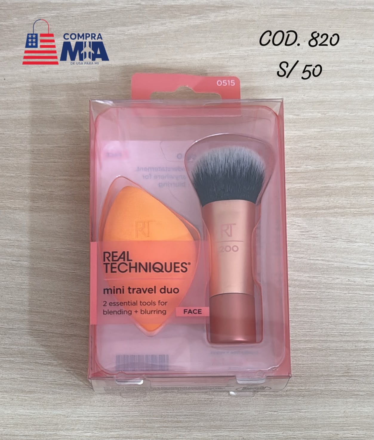 PACK REAL TECHNIQUES ESPONJA + BROCHA 