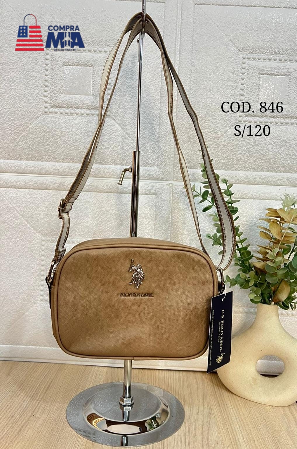 CARTERA MARRÓN US POLO ASSN