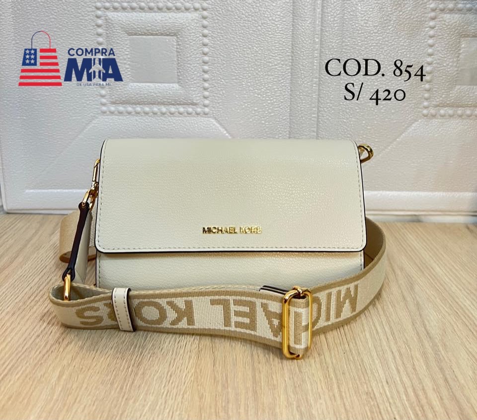 CARTERA MK COLOR HUESO 