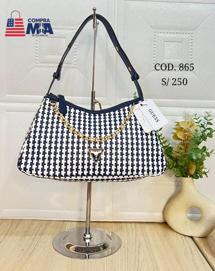 CARTERA BAGUETTE AZUL GUESS